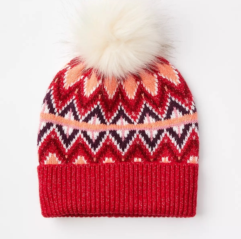 Loft Hearth Fair Isle Knit Beanie